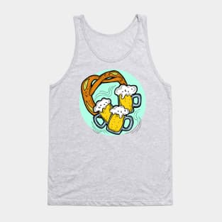 Beer and brezel for Oktoberfest friends team. Tank Top